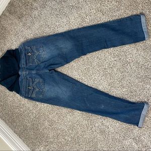 Denim Maternity blue Jeans Straight Leg Tab pockets Med size